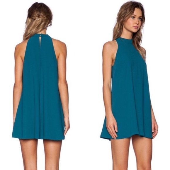 Lovers + Friends Dresses & Skirts - Lovers + Friends Lily teal high neck tunic dress S